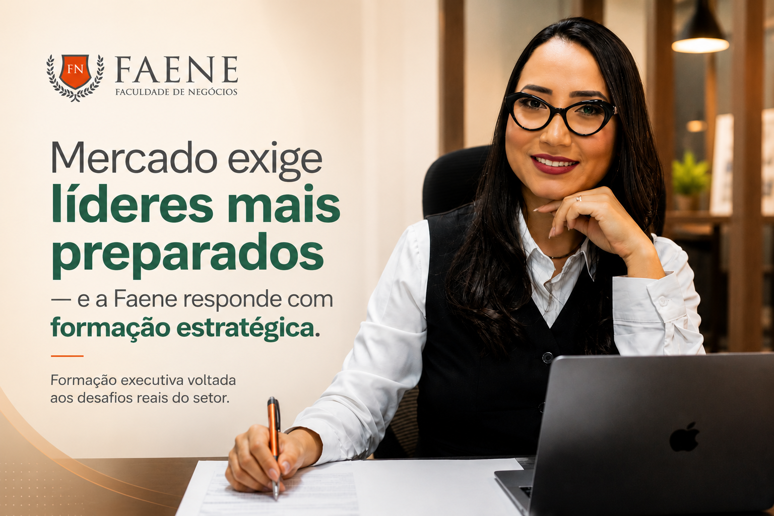 Formação executiva da FAENE prepara profissionais para os desafios do mercado.